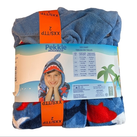 NEW Pekkle Kids' Hooded Beach Cover-up | Various Sizes - Picture 4 of 6